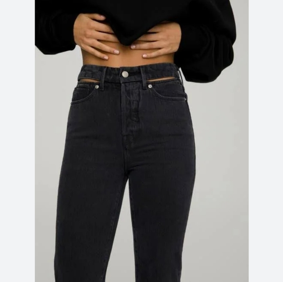 Good American Good Boy Slit Waistband Black Size 15 - Picture 4 of 16